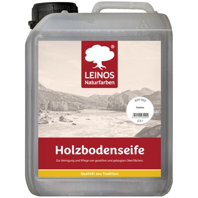 LEINOS Wood Floor Soap 924, Colorless, 2.5 L – Initial & Maintenance Cleaning for Lye-Treated/Soaped Softwood Floors