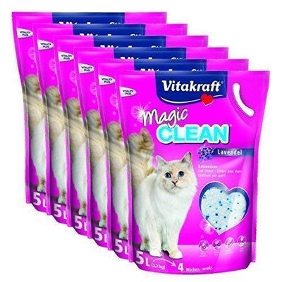 Vitakraft Magic Clean Lavender Cat Litter - 6 x 5 L
