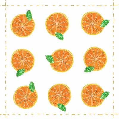 Paperproducts Design Fashion Allover Beverage Napkins, 12.7 x 12.7 cm, Orange