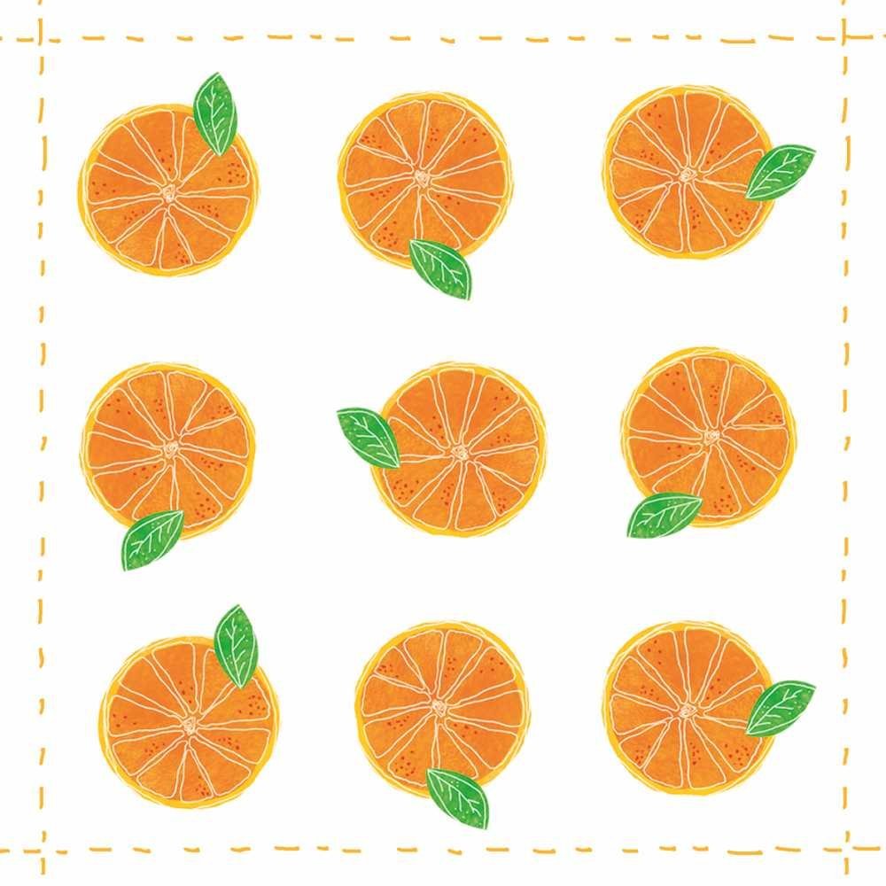 Paperproducts Design Fashion Allover Beverage Napkins, 12.7 x 12.7 cm, Orange