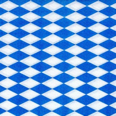 Papstar Bavarian Blue Napkins, 1-Ply, 33 x 33 cm, 1/4 Fold, 2,400 Count