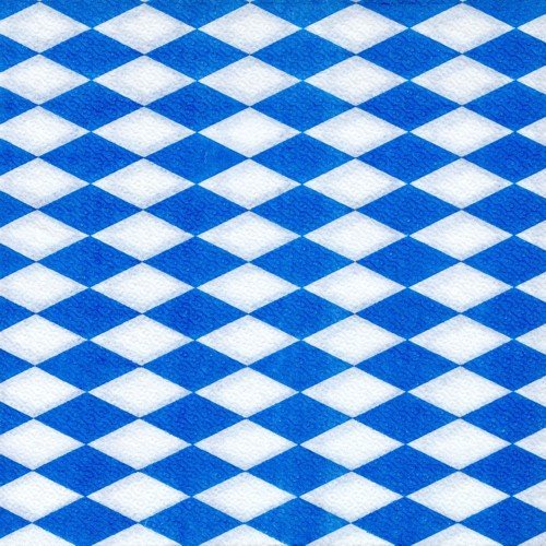 Papstar Bavarian Blue Napkins, 1-Ply, 33 x 33 cm, 1/4 Fold, 2,400 Count