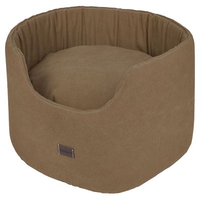 WOUAPY 216809GSM Dog Bed Guest Velour Oval, 92 cm