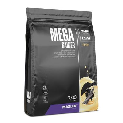 Maxler Mega Gainer Weight Gainer for Muscle Building, Vanilla, 1,000 g