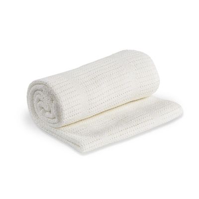 Lulujo 121-010-001 Cotton Knit Blanket, 100 x 80 cm