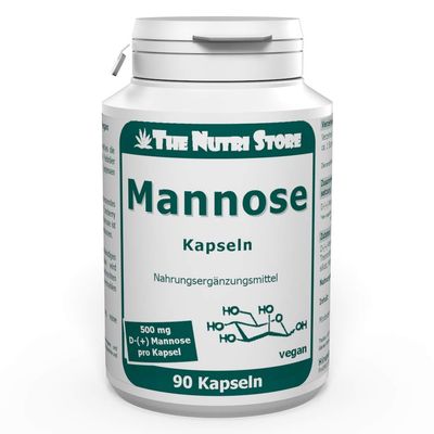Mannose 500 mg Capsules, 90 Count – 1-Month Supply