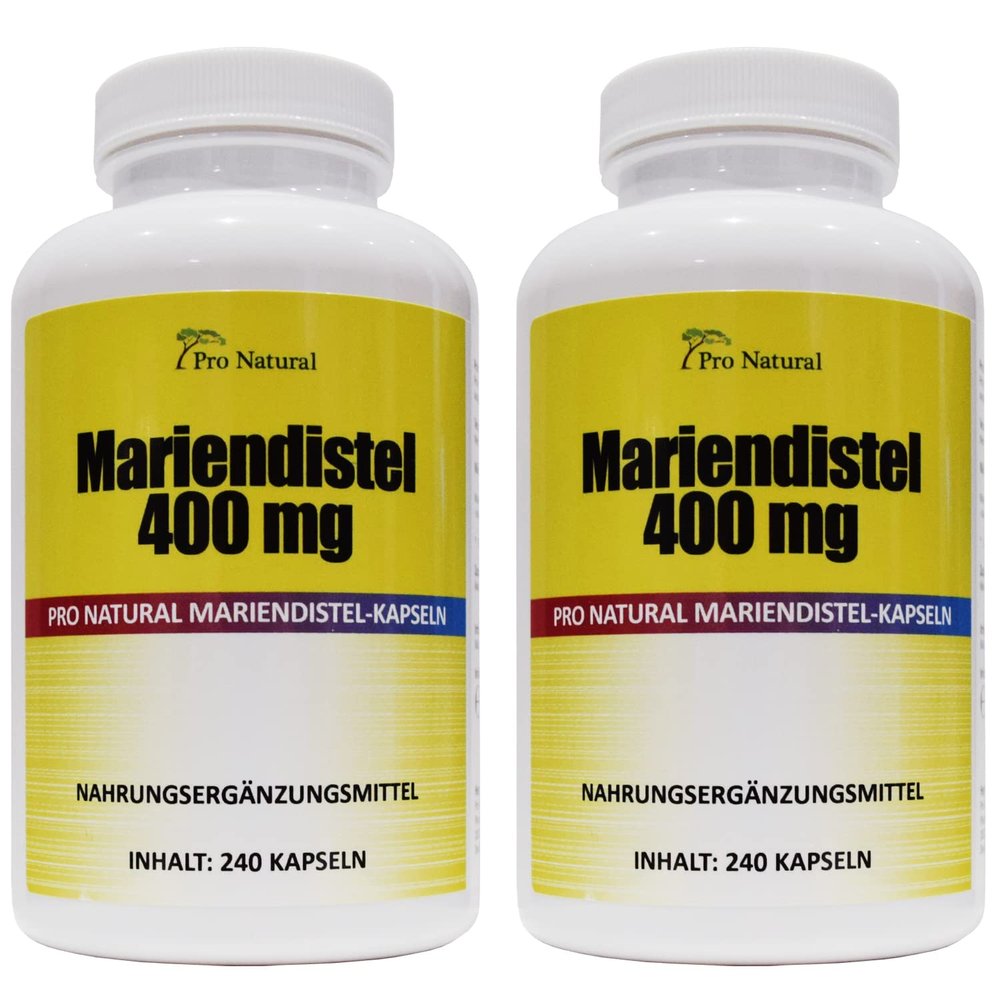 Milk Thistle Extract 400 mg, 80% Silymarin (320 mg per Capsule), 480 Capsules, 2 Packs