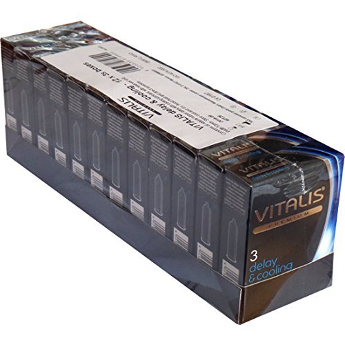 Vitalis Premium Delay & Cooling Effect - Value Pack - Cooling-Effect Condoms - Gentle Prolongation, Refreshingly Tingling Sensations, Reliable Protection - 12 x 3 Count