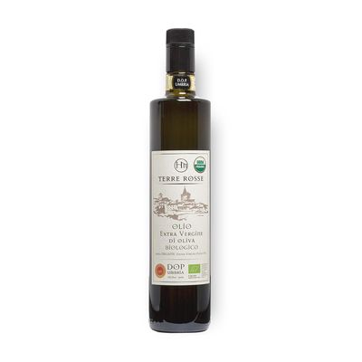 Terre Rosse – Italian Organic Extra Virgin Olive Oil, Extra Cold-Pressed – Moraiolo Monocultivar – DOP Umbria Colli Assisi Spoleto and Kosher/P Certifications – 2024 Olive Harvest – 1 x 750 mL Bottle