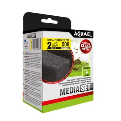 AQUAEL Turbo 500 Sponge 2 Pack, 113908