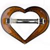 1-Pc. Open Heart Hair Clip, Approx. 9 x 7 cm, Havana Brown - Made in Germany - WeLoveBeads view 3