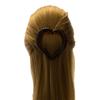 1-Pc. Open Heart Hair Clip, Approx. 9 x 7 cm, Havana Brown - Made in Germany - WeLoveBeads view 4