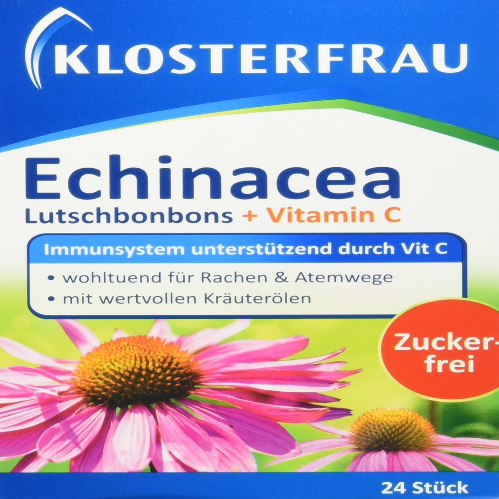Klosterfrau Echinacea Lozenges + Vitamin C, 24 Count