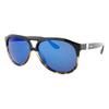 H.I.S Polarized Plastic Sunglasses HP38130, Half-Black, Blue Mirrored, 1 pc view 1