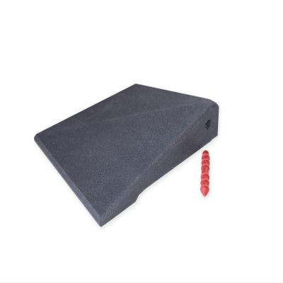 Ramp Corner for Excellent Curb/Door Threshold Ramps, 65 mm High (Gray)