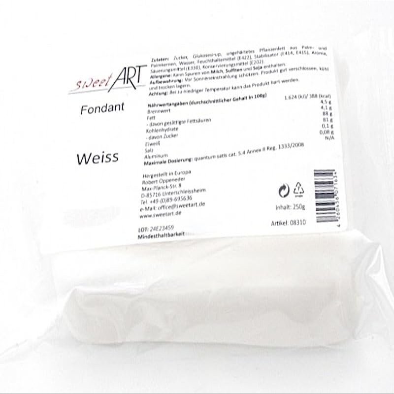 sweetArt Roll Fondant, 250 g, White