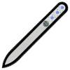 Mont Bleu Hand-Decorated Glass Nail File with Swarovski Elements, Black Velvet Case view 2