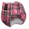 Dog Diapers for Female or Incontinent Dogs, Waterproof Fabric, S–XL, Washable Inserts, Pink Tartan view 4