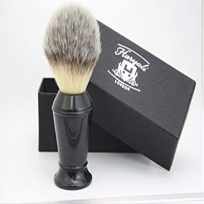 Synthetic Hair Shaving Brush with Black Handle and Classic Gift Box