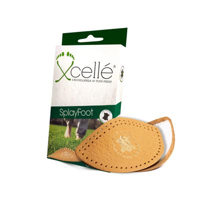 Xcell Self-Adhesive Arch Supports for Fallen Arches and Plantar Fasciitis, Natural Leather and Semi-Firm Latex, Men and Women, Size 41-43