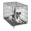 Single-Door Folding Metal Dog Crate, 76 cm, Enhanced Security, Leak-Proof Pan, for Medium Breeds view 1