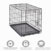 Single-Door Folding Metal Dog Crate, 76 cm, Enhanced Security, Leak-Proof Pan, for Medium Breeds view 3