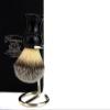 Luxury Shaving Brush Gift Set (Synthetic Hair Brush with Stainless Steel & Chrome Handle) by Haryali London view 4