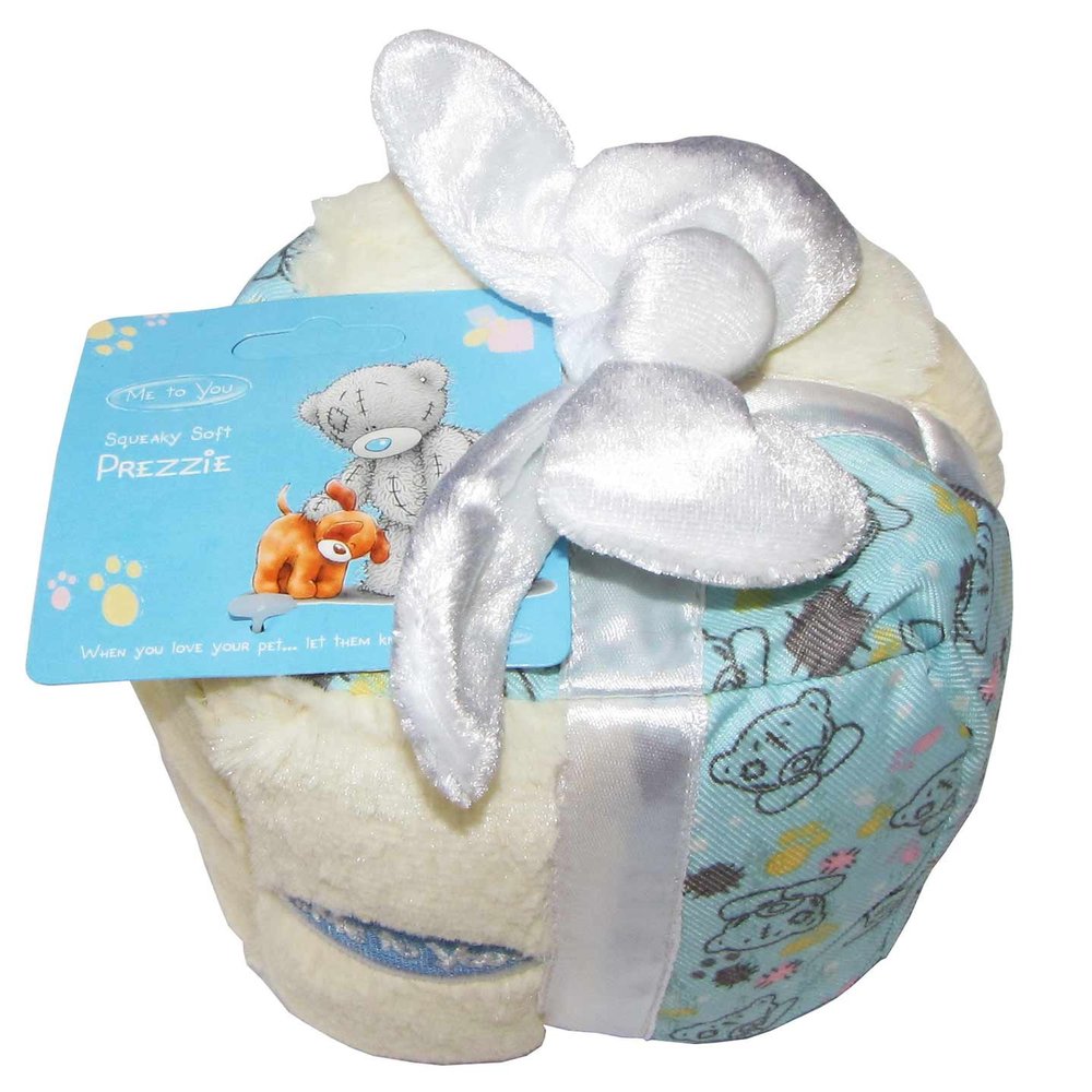 Me to You Dog Toy Soft Toy Gift Pack with White Bow, 11cm x 11cm x 11cm