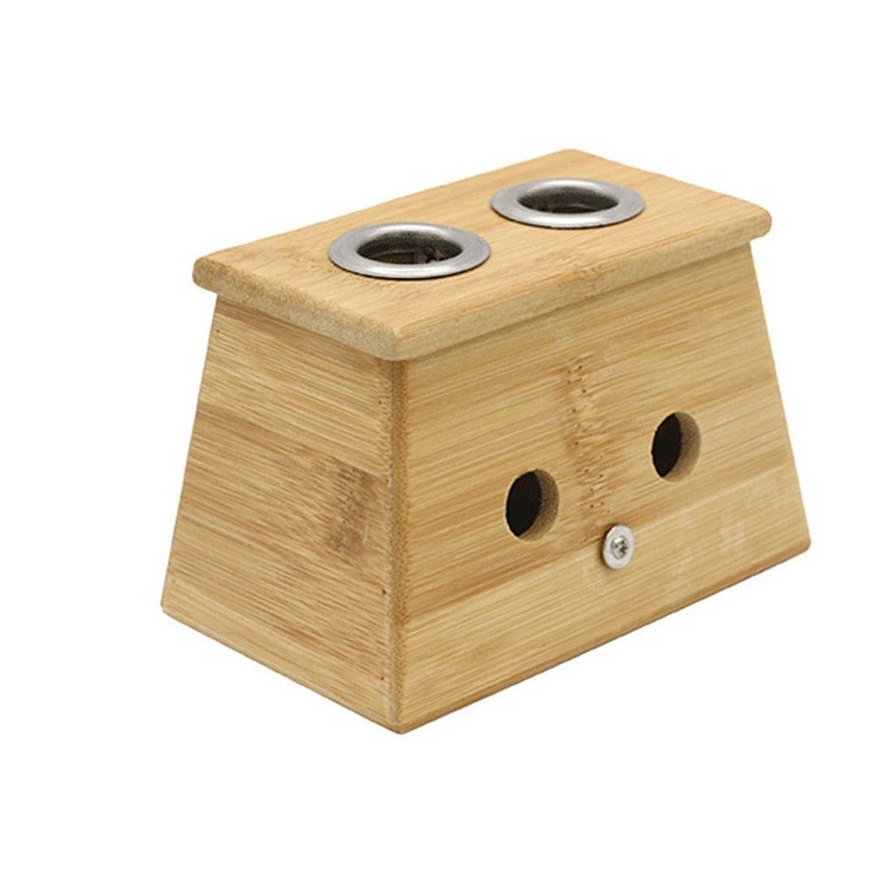 Winterworm Bamboo Moxa Box, Two-Hole