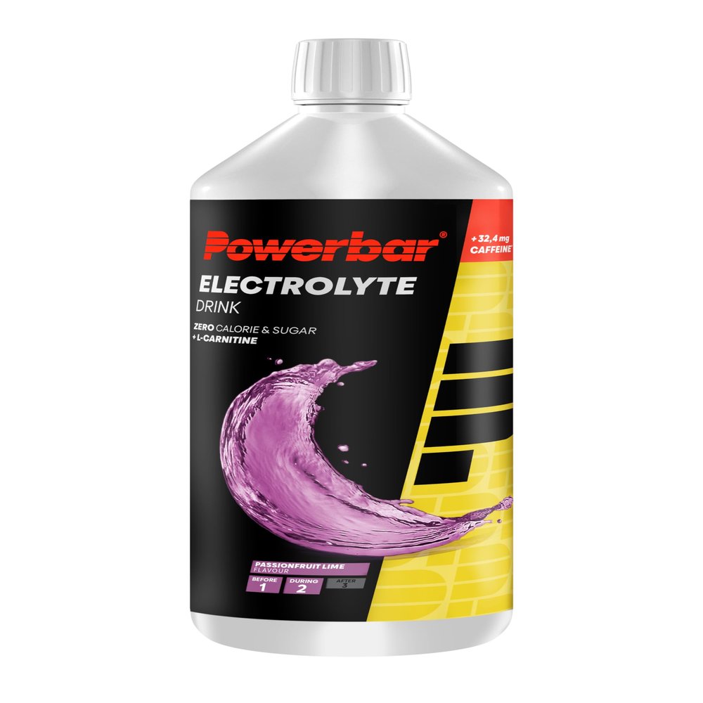 PowerBar Electrolytes Drink Passionfruit Lime 1,000 ml - Isotonic Sports Drink with 5 Electrolytes + C2MAX