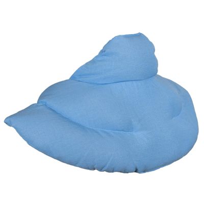 Light Blue Neck Wrap with Stand-Up Collar – Flaxseed Heating Pillow