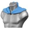 Light Blue Neck Wrap with Stand-Up Collar – Flaxseed Heating Pillow view 3