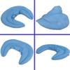 Light Blue Neck Wrap with Stand-Up Collar – Flaxseed Heating Pillow view 4