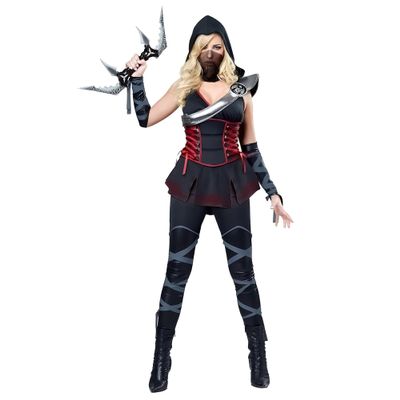 California Costumes Women's Sexy Ninja—Black/Red, X-Small