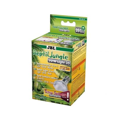 JBL ReptilJungle L-U-W 61894 Wide-Beam Floodlight for Rainforest Terrariums, Aluminum, 35 W, E27