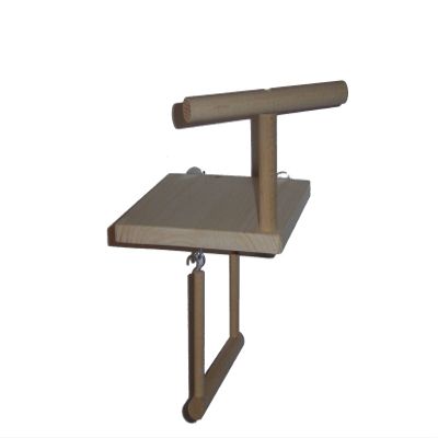 pipano 20 x 20 cm Perch Board with T-Perch and Bird Swing, 20 mm, STV20