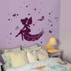 Wall Decal Fairy, Elf, Feathers, Stars & Dandelion M1916 – Chocolate Brown, Size L view 4