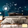 Dandelion Wall Decal with Butterflies, Feathers & Dots M1920 – Cream, Size S view 1