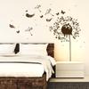 Dandelion Wall Decal with Butterflies, Feathers & Dots M1920 – Cream, Size S view 2