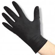 Megro SOFT line Black Nitrile Examination Gloves, XL, Non-Sterile, Powder-Free, 100 Count