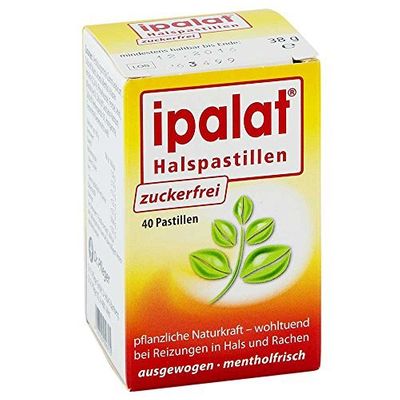 IPALAT Sugar-Free Throat Lozenges, 40 Lozenges