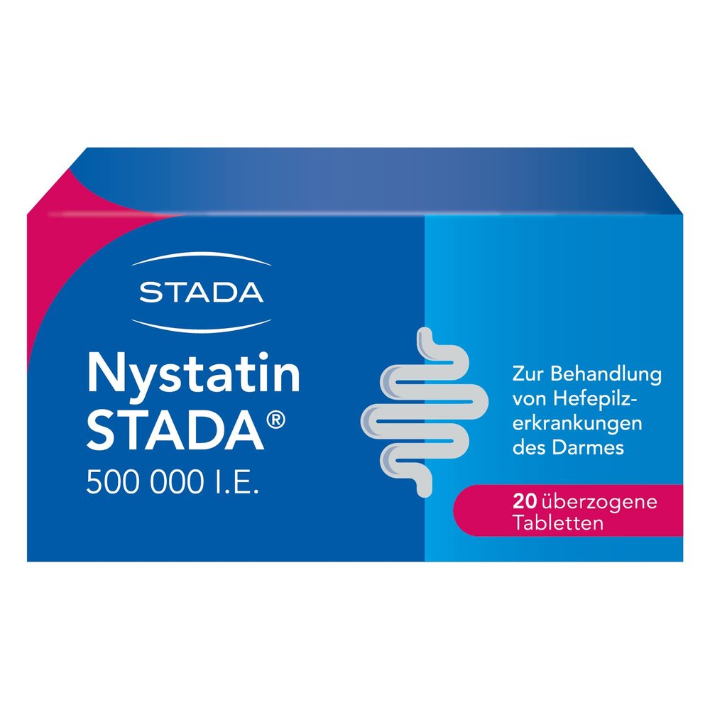STADA Nystatin 500,000 IU Coated Tablets, 20 Count