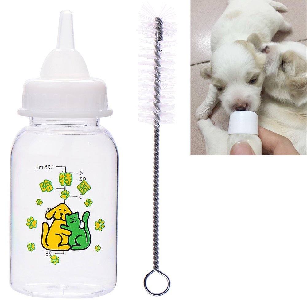 Plastic Puppy Kitten Milk Bottle 125ml