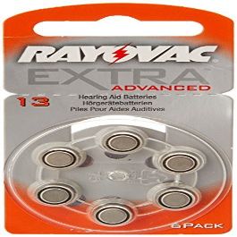 wns-emg-world Pack Compatible with Rayovac Hearing Aid Batteries Type 13, 6 Pieces