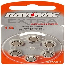 wns-emg-world Pack Compatible with Rayovac Hearing Aid Batteries Type 13, 6 Pieces