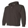 Heavy Blend 50/50 Full-Zip Hooded Sweatshirt (G186), Dark Chocolate, L (12 pieces) view 3
