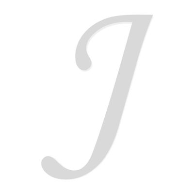 Light Gray Plexiglass Letters – MT, 3 mm, 5 cm, Uppercase J