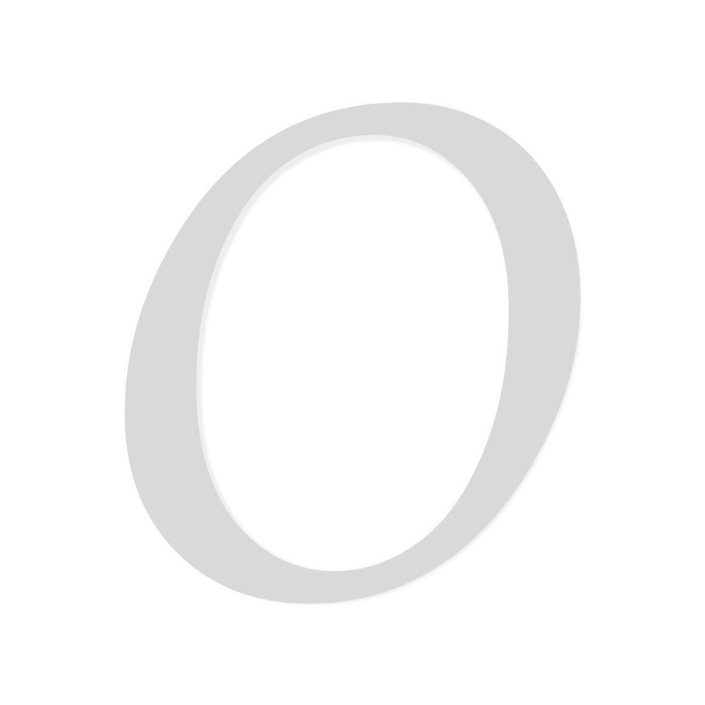 Btic GmbH Light Gray Acrylic Letters - MT, 3 mm, Custom Text, 10 cm, Uppercase O