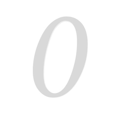Plexiglass Number 0, Light Gray, 3 mm Acrylic, 10 cm Height
