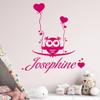 GRAZDesign Nursery Wall Decal Cute Owl Personalized with Name | Baby Room Wall Sticker | Girl's Wall Decal | Personalized Baby Decor Gift, 33 x 30 cm, 074 Medium Gray view 1